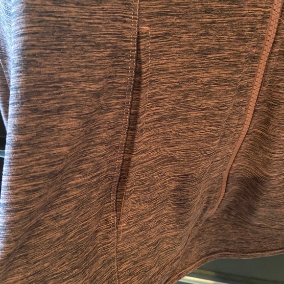 Yogalicious LUX FITTED FULL ZIP ATHLETIC TOP IN HEATHER PINKY PEACH COLOR - Picture 6 of 9